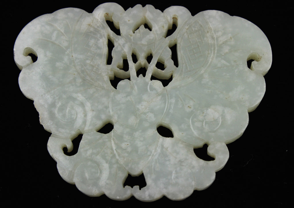 White Jade Butterfly Damaged Pendant – Kojima Jade 孤島異國玉雕系列商