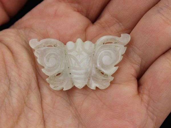 White Jade Butterfly Pendant