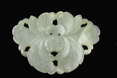 Celadon Jade Mirror Symmetry Flower