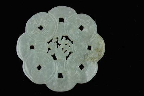 Celadon Jade 8 Coins Pendant